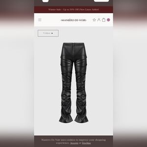 Maniere de Voir Vegan Leather Pants